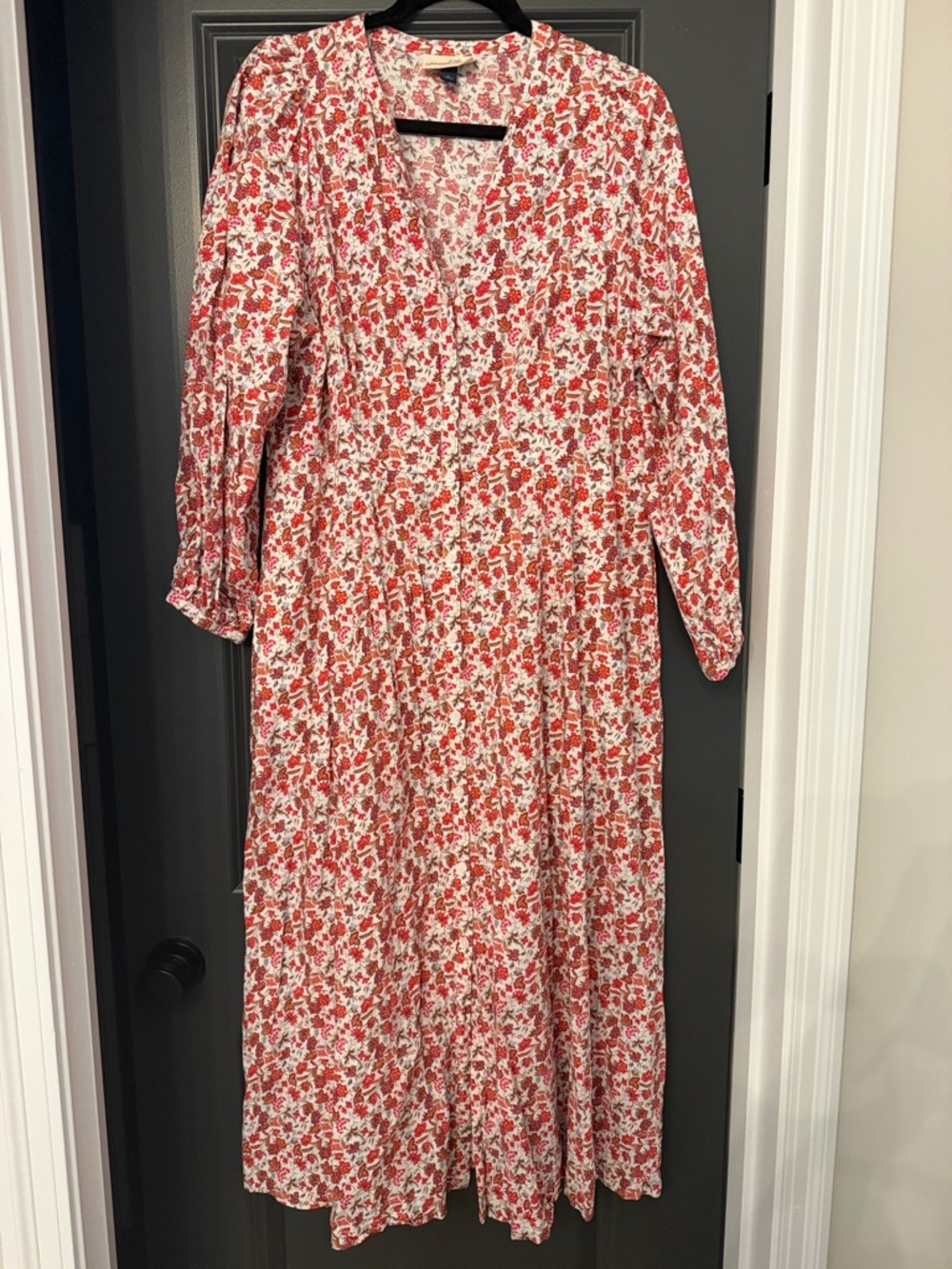 Universal Thread Red and White Floral Maxi Dress